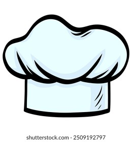 Chef Hat Doodle Vector Illustration