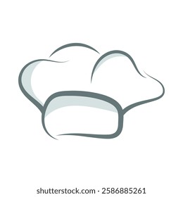 Chef hat elegant flat object isolated on white background line art symbol vector clipart use for culinary themed designs cooking class restaurant branding food projects menus invitations food 