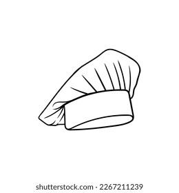 Chef hat elegant simple line illustration design