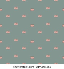 Chef hat engraved seamless pattern. Kitchen small element in hand drawn style. Sketch texture for fabric, wallpaper, textile, print, title, wrapping paper. Vector illustration.