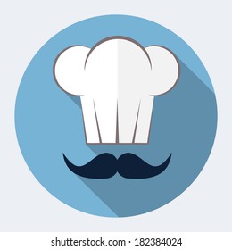 Chef hat flat icon