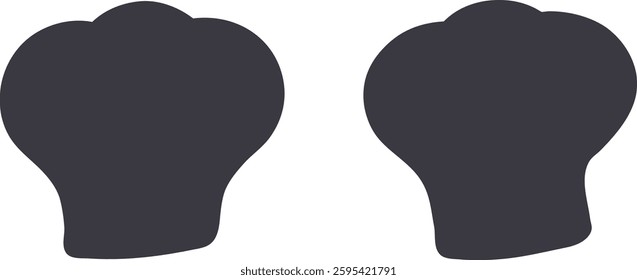 Chef hat flat icon, Hand drawn cook chef hat vector illustration, Vector of chef hat logo design