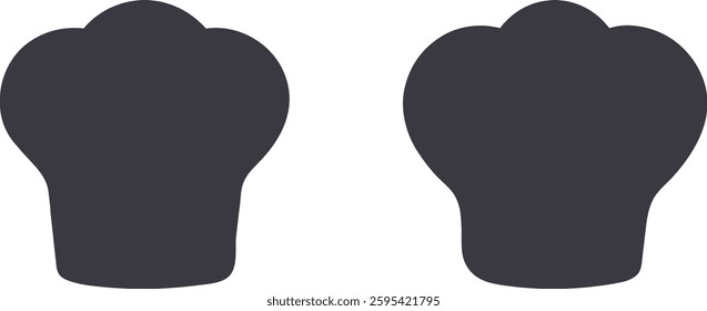 Chef hat flat icon, Hand drawn cook chef hat vector illustration, Vector of chef hat logo design