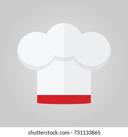 Chef hat flat icon isolated. Vector Illustration.
