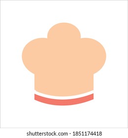 Chef Hat Flat Icon Vector Logo Template Illustration