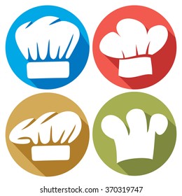 chef hat flat icons