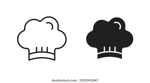 Chef hat flat simple vector symbols illustration.