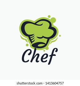 Chef hat food restaurant vector icon logo design template