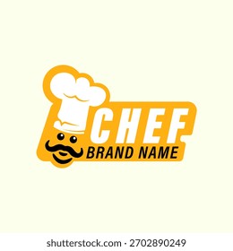 chef hat food restaurant vector icon logo design template