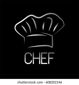 chef hat food vector icon logo