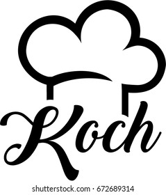 Chef hat with german word
