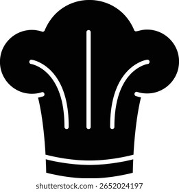 Chef Hat Glyph Vector Icon Design
