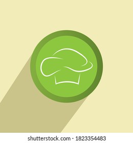 Chef hat with green icon