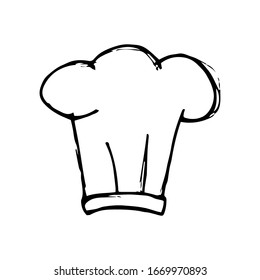 Chef Hat Hand Drawn Illustration Vector