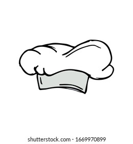 Chef hat hand drawn illustration vector