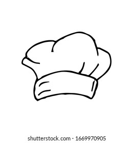 Chef hat hand drawn illustration vector