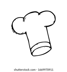 Chef hat hand drawn illustration vector