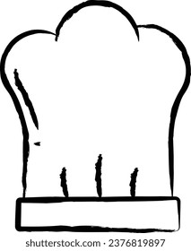 Chef hat hand drawn vector illustration