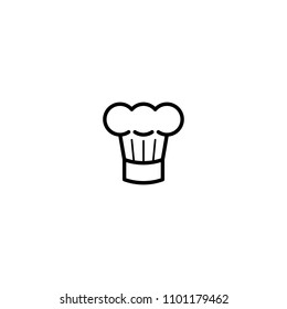 Chef hat head wear simple line icon vector illustration symbol pictogram