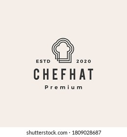 chef hat hipster vintage logo vector icon illustration