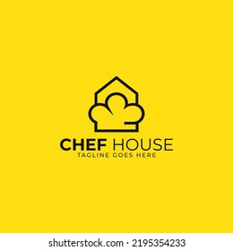 chef hat and house logo icon design