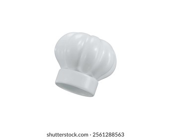 Chef hat icon 3d rendering vector illustration