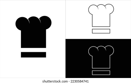 chef hat icon black and white