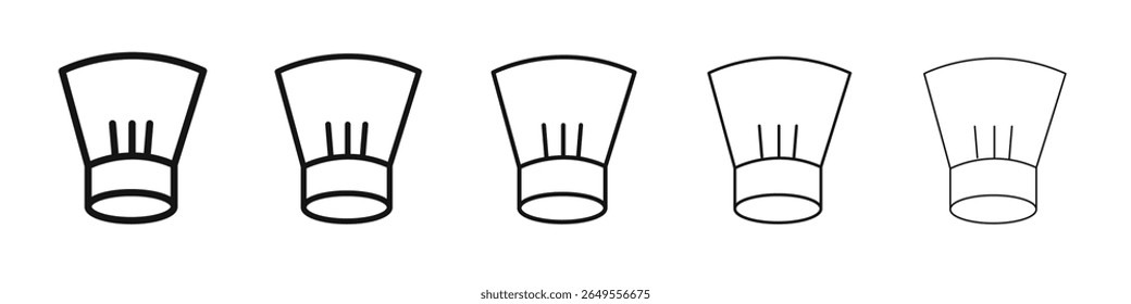 Chef-Hut-Symbol schwarz-weißes Vektorzeichen
