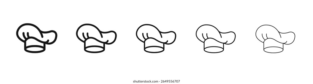 Chef hat icon black and white vector sign
