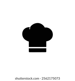 Chef hat icon, cafe, chef, cooker, cooking, vector sign pictogram isolated. Cuisine symbol, logo illustration.