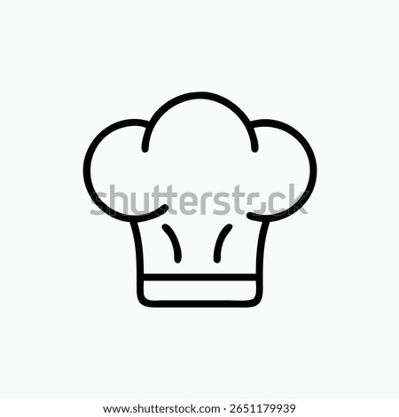 Chef hat icon, cafe, chef, cooker, cooking, vector sign pictogram isolated. Cuisine symbol, logo illustration.