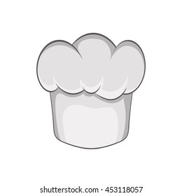 Chef hat icon in cartoon style on a white background