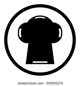 Chef hat icon in circle on white background