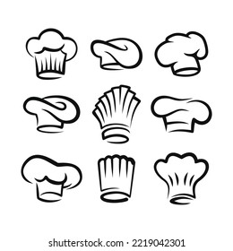 chef hat icon clipart of cook hats symbol collection set