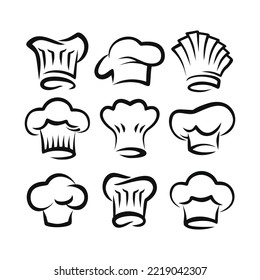 chef hat icon clipart of cook hats symbol collection set