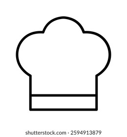 Chef hat icon color editable on white background
