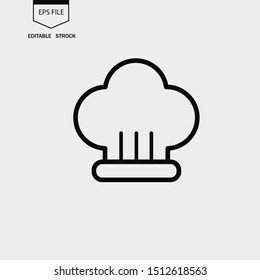 Chef hat icon. Cook icon. New trendy chef hat vector symbol.