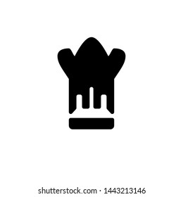 Chef hat icon. Cooker hat symbol. Restaurant symbol