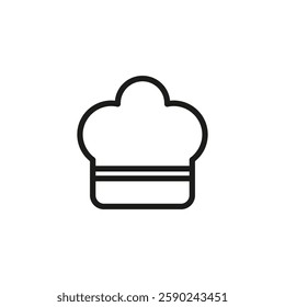 Chef hat icon. Cooking professional symbol. Kitchen uniform shape. Vector illustration.