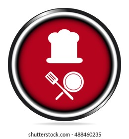 Chef hat icon, cooking sign icon
