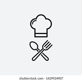 Chef hat icon ,cooking icon symbol illustration