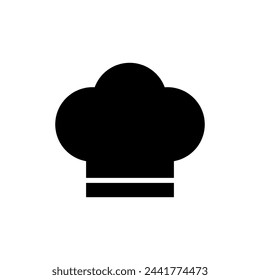 Chef hat icon. Culinary headwear symbol. Professional cook uniform. Kitchen staff representation. Vector illustration. EPS 10.