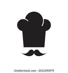 Chef hat icon design isolated on white background