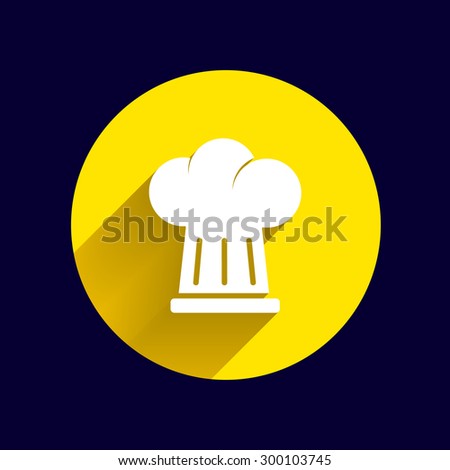 chef hat icon design in vector format.