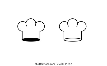 Chef Hat icon design with white background stock illustration