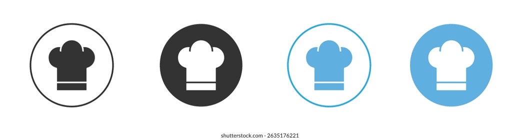 Chef hat icon Editable flat style, illustration icons