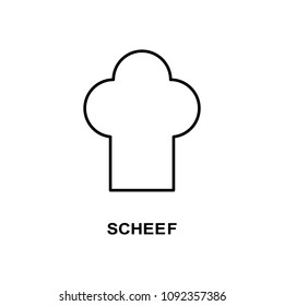 chef hat icon. Element of simple web icon with name for mobile concept and web apps. Thin line chef hat icon can be used for web and mobile on white background