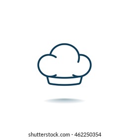 Chef hat Icon Flat.