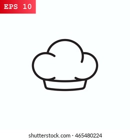 Chef hat Icon Flat.
