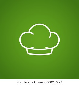 Chef hat Icon Flat.